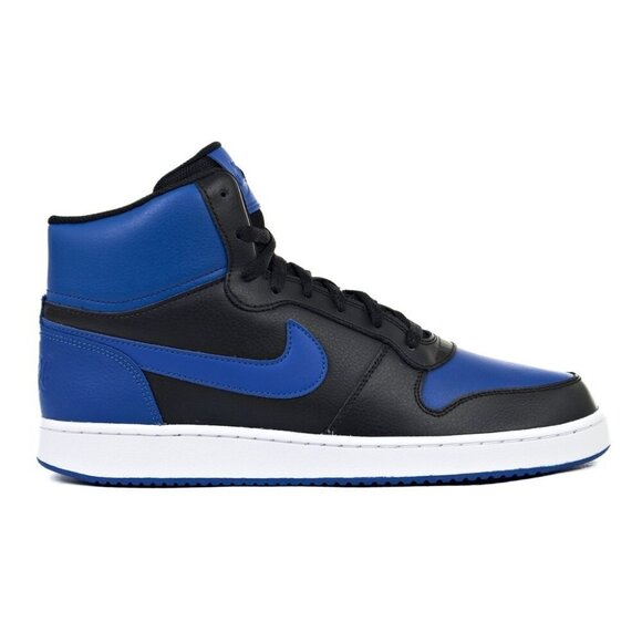 Nike Ebernon Mid – Size 10 Men`s Basketball Shoes Blue Black AQ1773-001 NEW